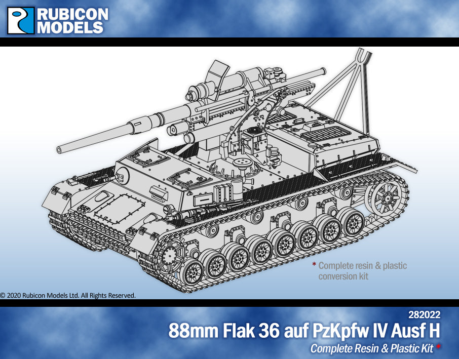 282022 - 88mm Flak 36 auf PzKpfw IV Ausf H – RUBICON MODELS UK Ltd