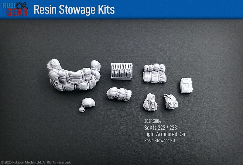 282RG004 - 222/223 Armoured Car Stowage Kit - Resin