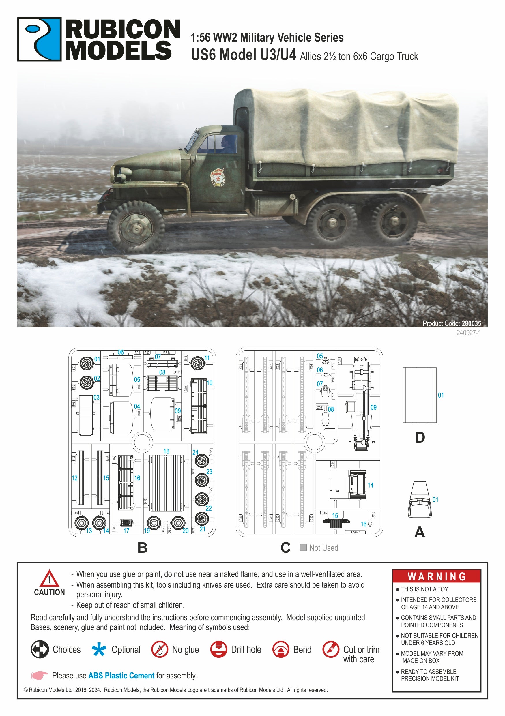 280035 - Allies US6 U3/U4 2½ ton 6x6 Truck – RUBICON MODELS UK Ltd