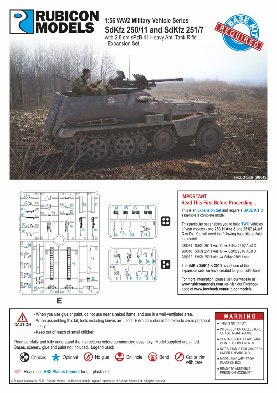 280045 - SdKfz 250/251 Expansion Set- SdKfz 250/11 & 251/7 sPzB 41 AT Rifle