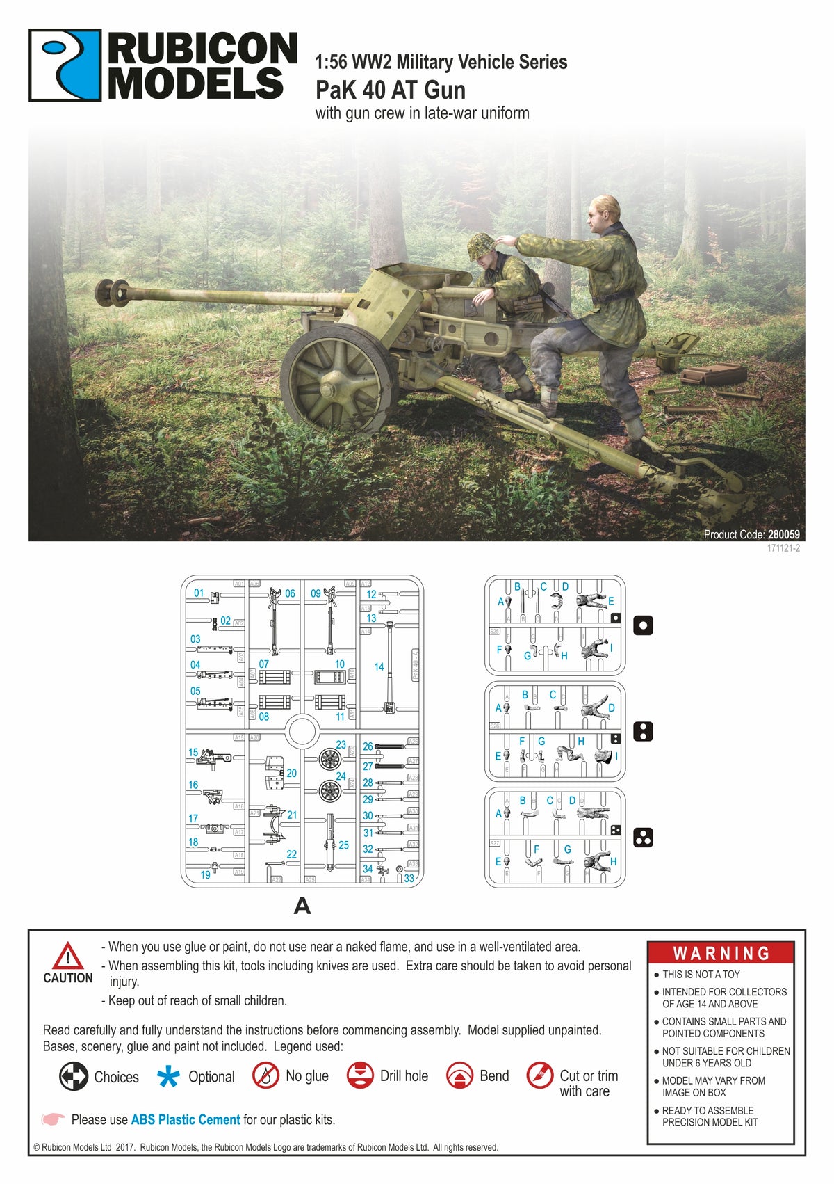 280059 - Pak 40 AT Gun with Crew – RUBICON MODELS UK Ltd
