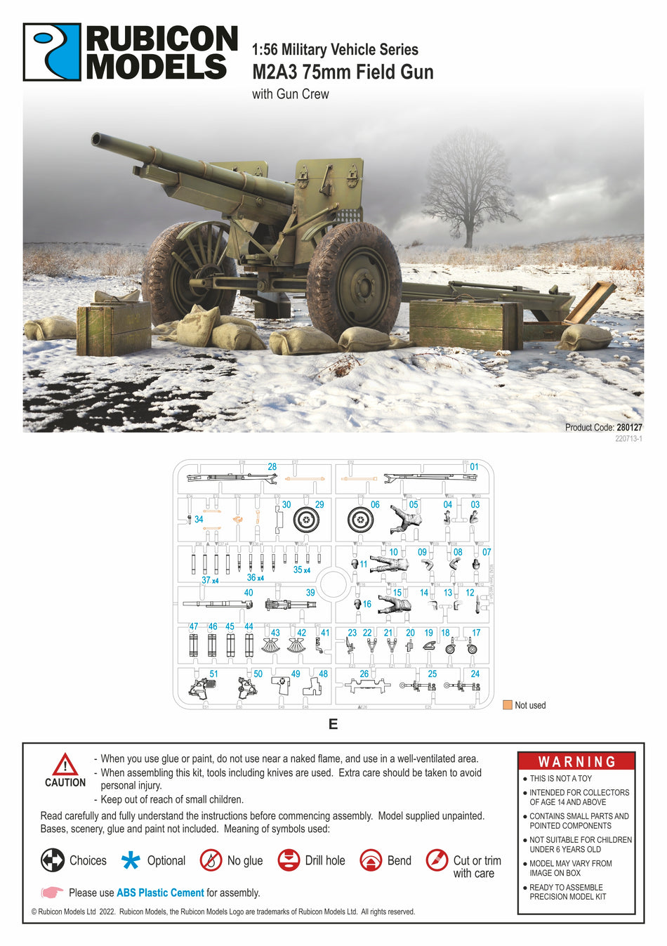 280127 - Canon de campagne M2A3 de 75 mm avec équipage