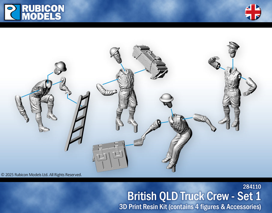 284110 - British QLD Truck Crew Set 1 - RUBICON MODELS UK Ltd