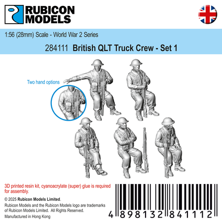 284111 - British QLT Truck Passengers Set 1 - RUBICON MODELS UK Ltd