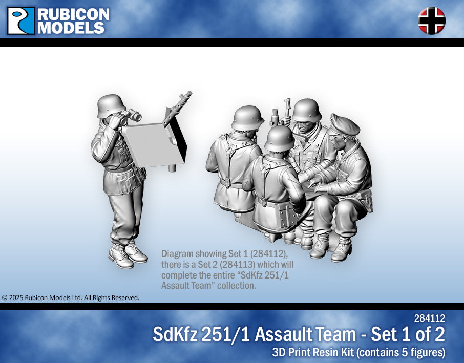 284112 - SdKfz 251/1 Assault Team (Set 1 of 2) - RUBICON MODELS UK Ltd