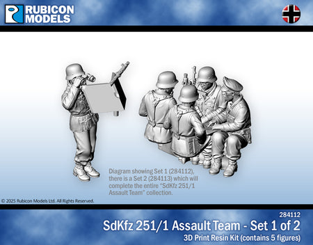 284112 - SdKfz 251/1 Assault Team (Set 1 of 2) - RUBICON MODELS UK Ltd