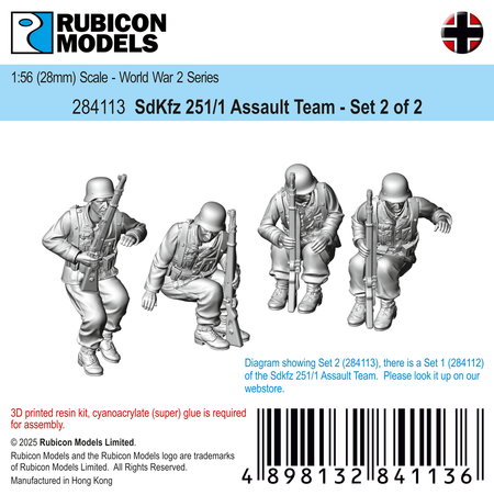 284113 - SdKfz 251/1 Assault Team (Set 2 of 2) - RUBICON MODELS UK Ltd