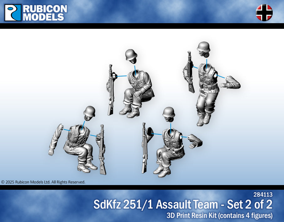 284113 - SdKfz 251/1 Assault Team (Set 2 of 2) - RUBICON MODELS UK Ltd