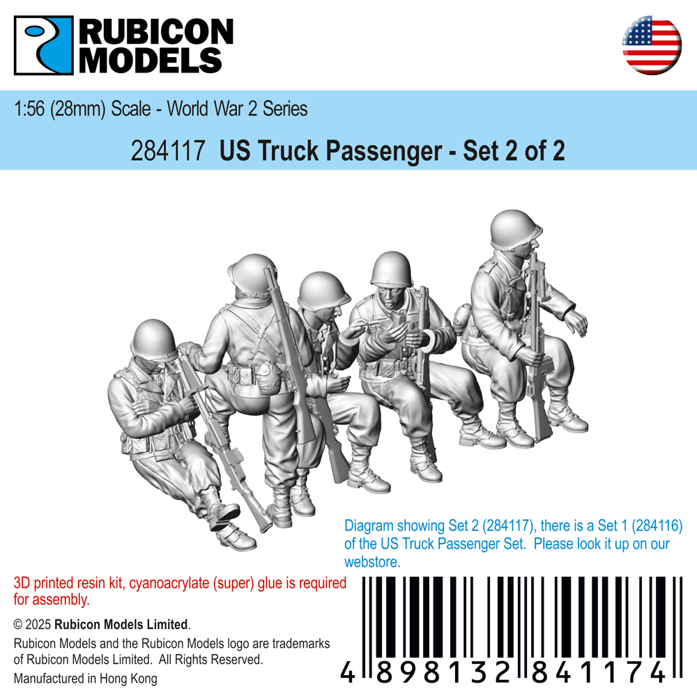 284117 - US Infantry - Seating (Set 2) - RUBICON MODELS UK Ltd
