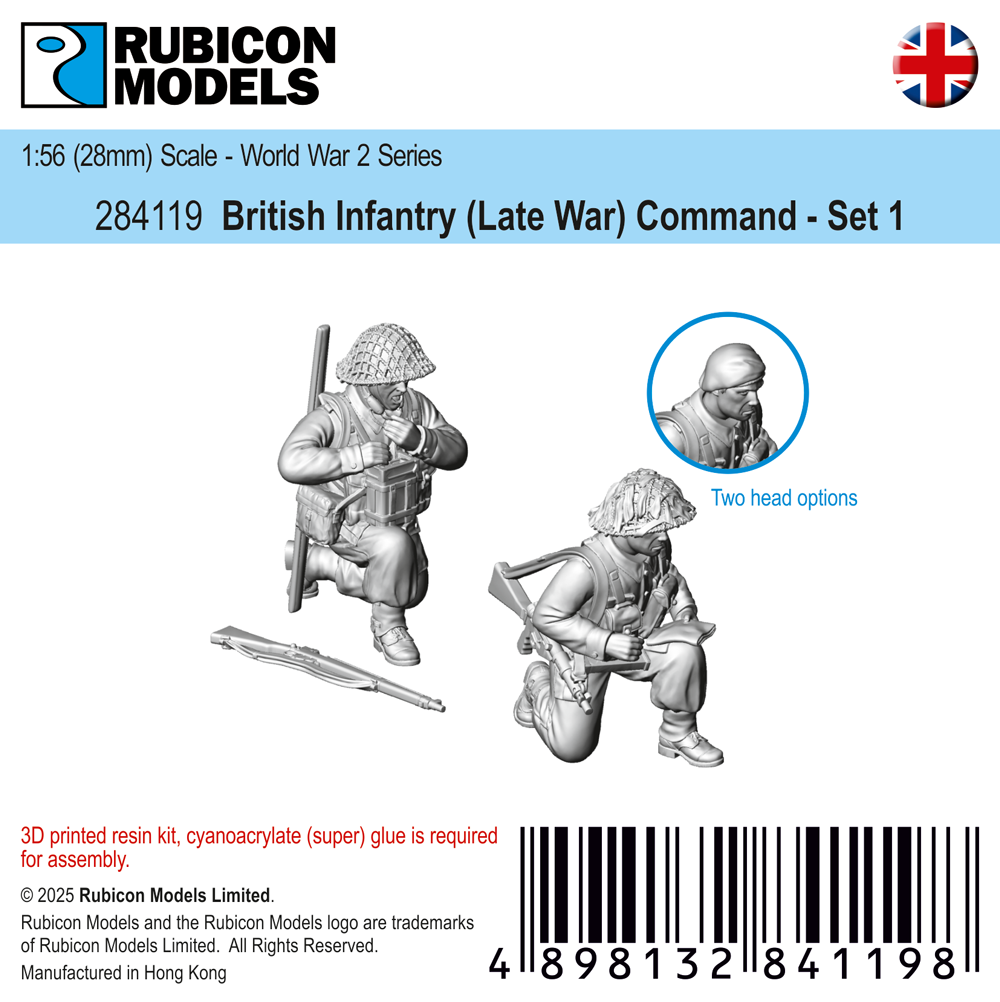 284119 - British Infantry (Late War) Command - Set 1 - RUBICON MODELS UK Ltd