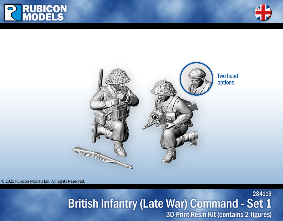 284119 - British Infantry (Late War) Command - Set 1 - RUBICON MODELS UK Ltd