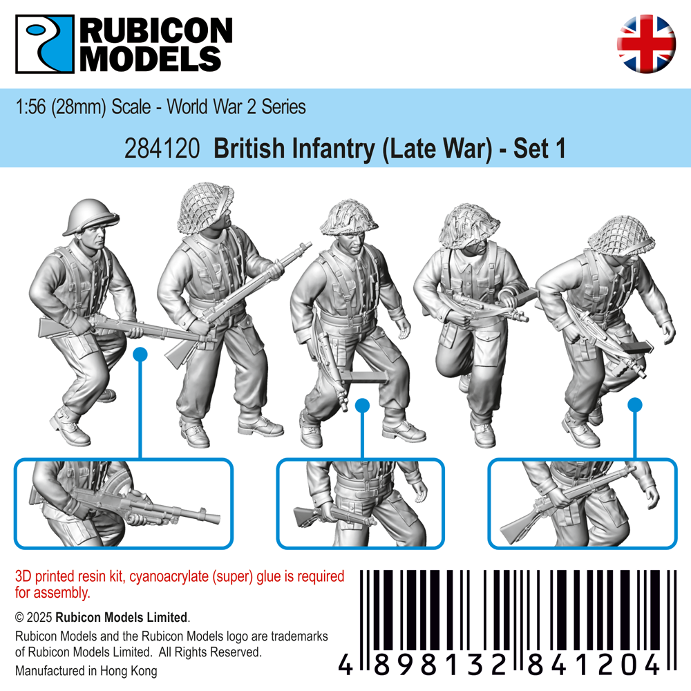 284120 - British Infantry (Late War) - Set 1 - RUBICON MODELS UK Ltd