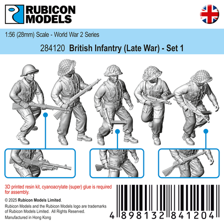 284120 - British Infantry (Late War) - Set 1 - RUBICON MODELS UK Ltd