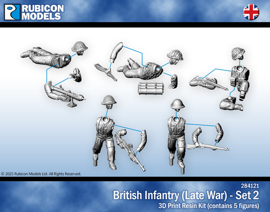 284121 - British Infantry (Late War) - Set 2 - RUBICON MODELS UK Ltd