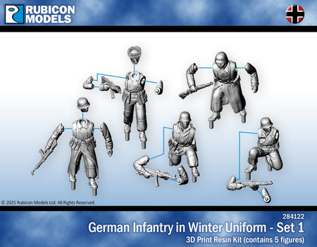 284122 - German Infantry in Winter Uniform - Set 1 - RUBICON MODELS UK Ltd