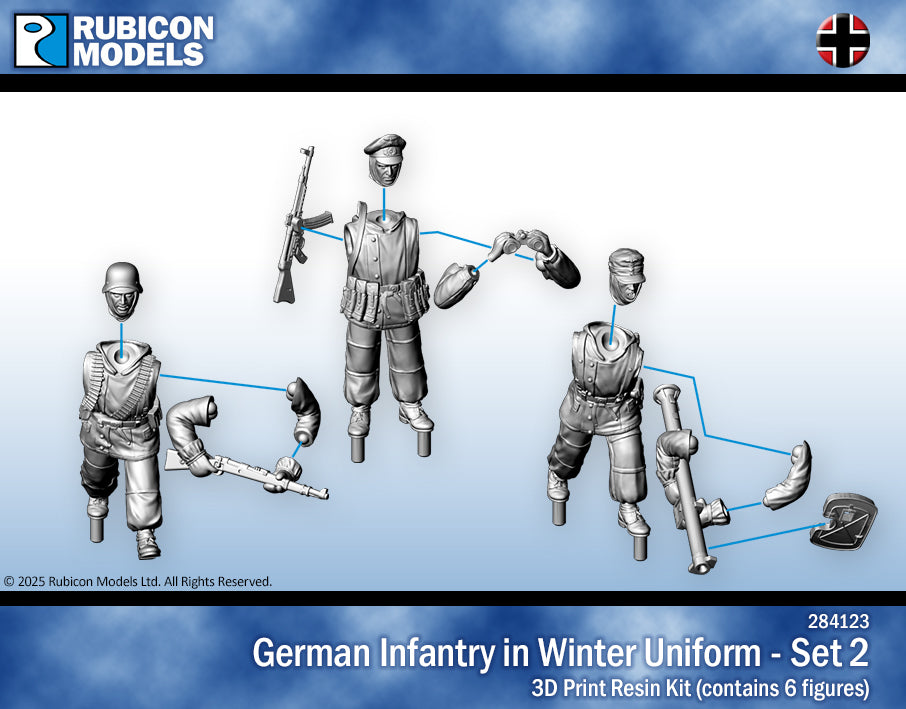 284123 - German Infantry in Winter Uniform - Set 2 - RUBICON MODELS UK Ltd