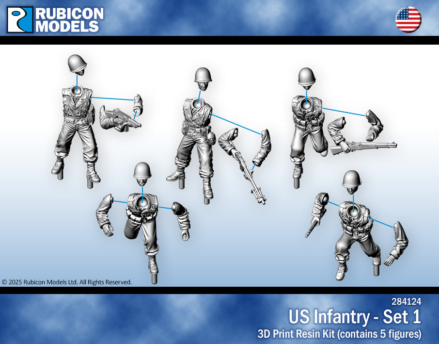 284124 - US Infantry - Set 1 - RUBICON MODELS UK Ltd