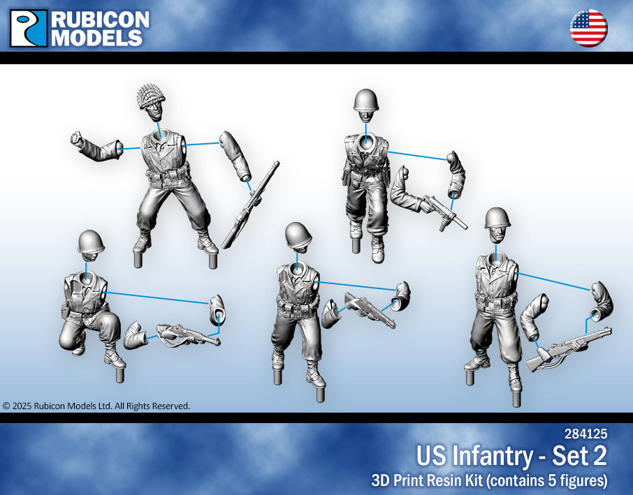 284125 - US Infantry - Set 2 - RUBICON MODELS UK Ltd