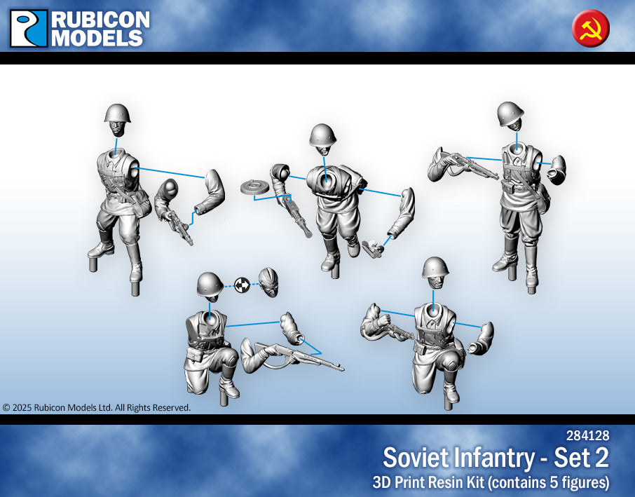 284128 - Soviet Infantry - Set 2 - RUBICON MODELS UK Ltd