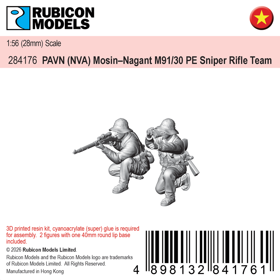 284176- PAVN (NVA) Mosin-Nagant M91/30 PE Sniper Rifle Team
