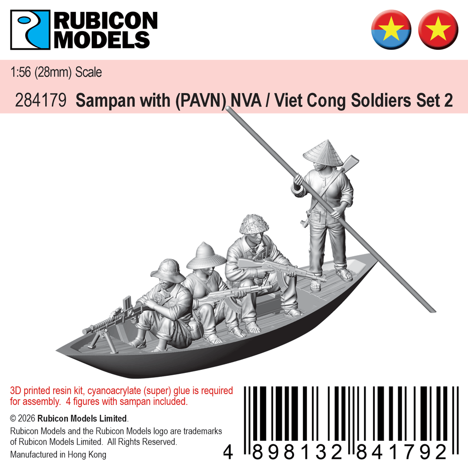 284179 Sampan with (PAVN) NVA / Viet Cong Soldiers Set 2