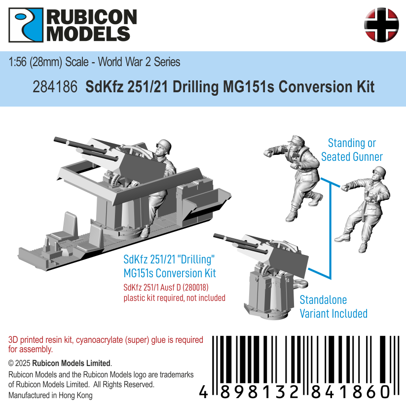 284186 - SdKfz 251/21 Drilling MG151s Conversion Kit