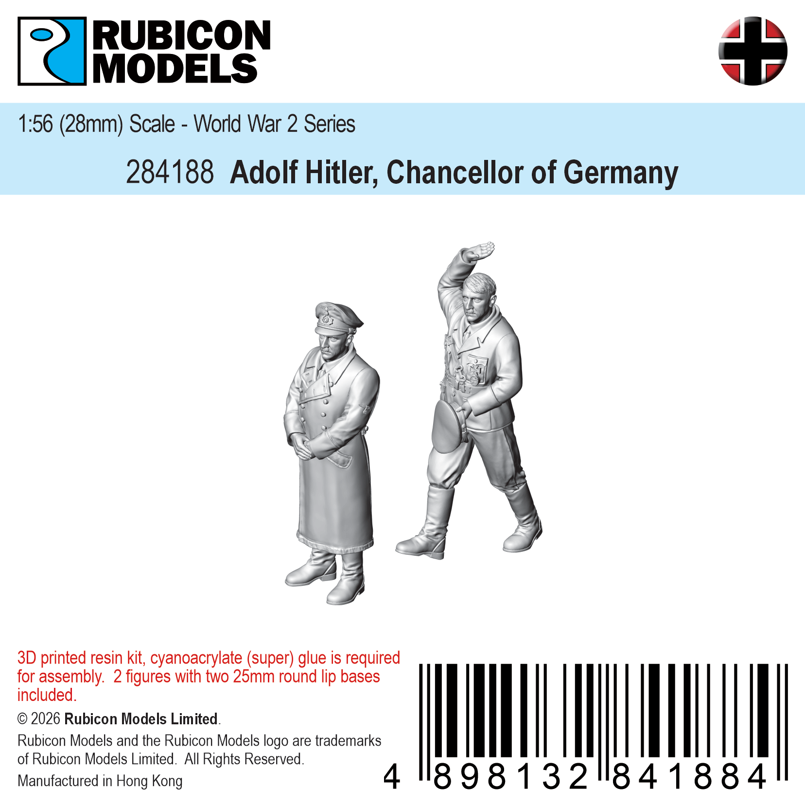 284188 - Adolf Hitler, Chancellor of Germany – RUBICON MODELS UK Ltd