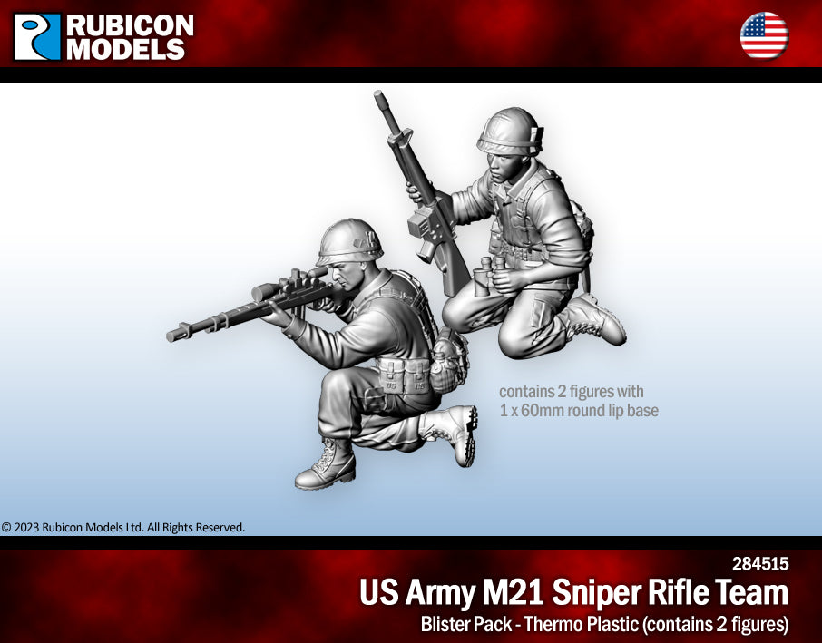 284515 Équipe de l'armée américaine avec fusil de précision M21