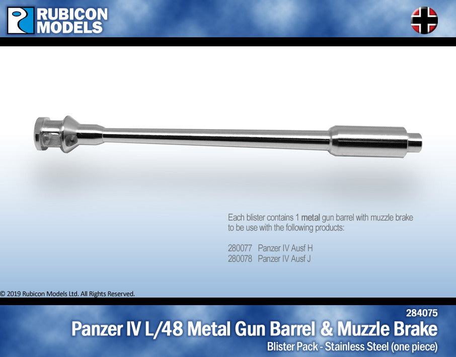 284075 - PIV L/48 Metal Gun Barrel & Muzzle Brake