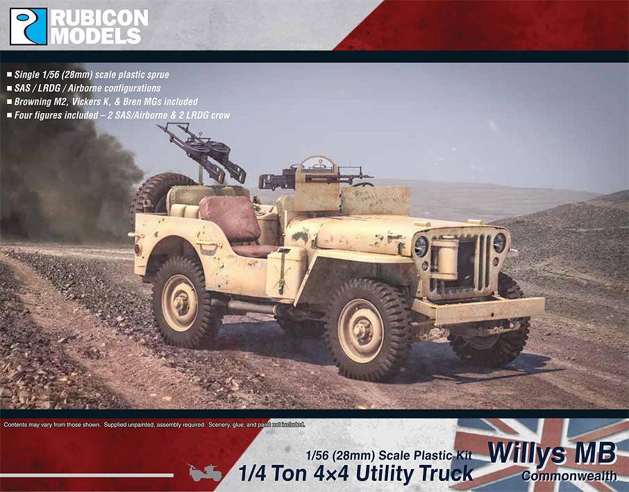280050 - Willys MB ¼ ton 4x4 Truck (Commonwealth) - RUBICON MODELS UK Ltd