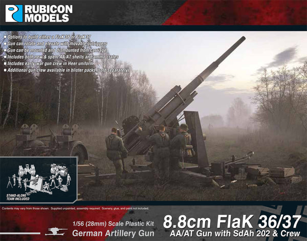 280069 - 8.8cm Flak 36/37 AA/AT Gun with SdAh 202 & Crew