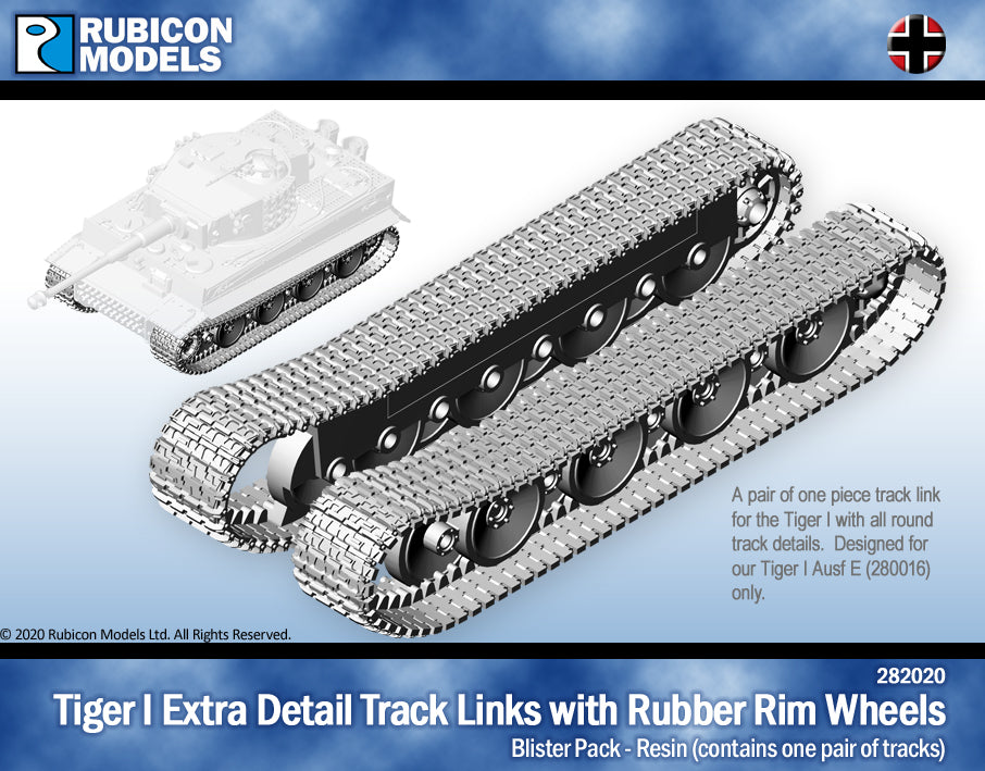 282020 - Tiger I Extra Detail Track Link with Rubber Rim Wheels