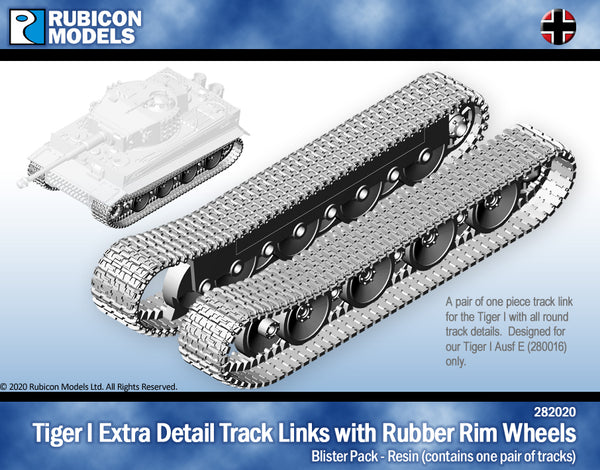 282020 - Tiger I Extra Detail Track Link with Rubber Rim Wheels