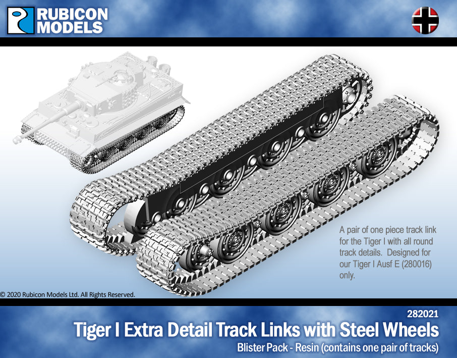 282021 - Tiger I Extra Detail Track Link with Steel Wheels *Clearance-Defective