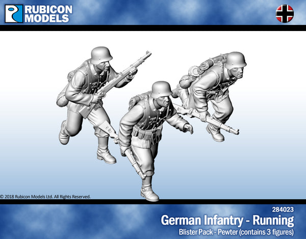 284023 - German Infantry - Running - Pewter