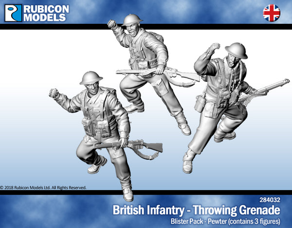 284032 - British Infantry Throwing Grenades