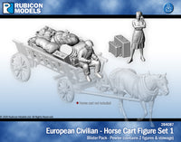 284087 - 	 European Civilians - Horse Cart Figure Set 1
