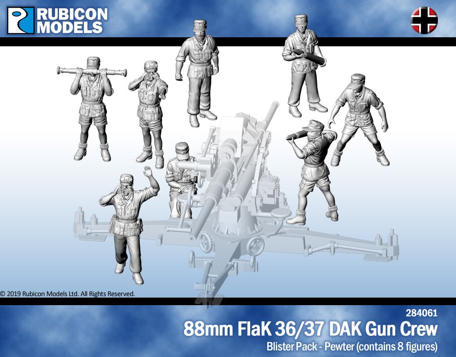 284061 - 88mm Flak 36/37 Dak Geschütz Besatzung