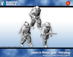 284080 - Soviet Infantry in winter Gear Patrolling - Pewter